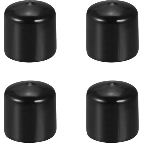 4 Paquet 40mm ID Noir Vis Filetage Protecteurs Caoutchouc Terminal Capuchons Boulon Couvercles pour Vis Boulon Meubles Tuyau (1/5)