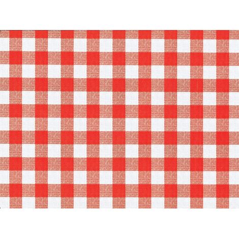 Nappe Toile cirée rectangulaire Rouge Blanc 150 cm Ronde (1/3)