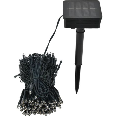 Guirlande lumineuse solaire 200 LED, lampe décorative pour jardin et pelouse, étanche, lumière blanche chaude (1/5)