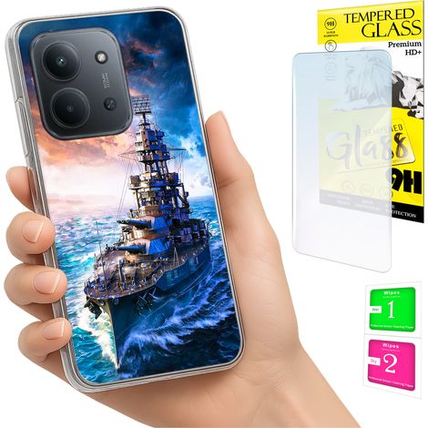 Funda para Xiaomi Redmi 15C 4G de 171 mm con foto y cubierta trasera de cristal 9H. (1/5)