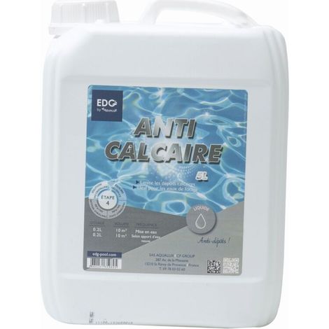 Entkalker für Schwimmbäder und Whirlpools – Beseitigt Kalkablagerungen und trübes Wasser – 5-Liter-Kanister – Edg by Aqualux (1/5)