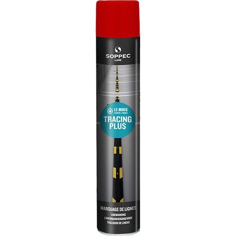 Traceur Tracing1000 Rouge Ral 3020 Peinture Marquage Permanent Haute Visibilité - Soppec