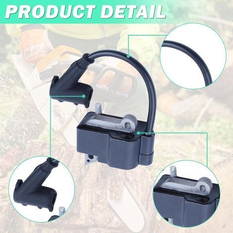 Ignition Coil for STIHL MS270 MS280 Chainsaw, Durable Ignition Coil Module Professional Chainsaw Parts Accessories 1133-400-1350 (Ignition Coil) (1/2)