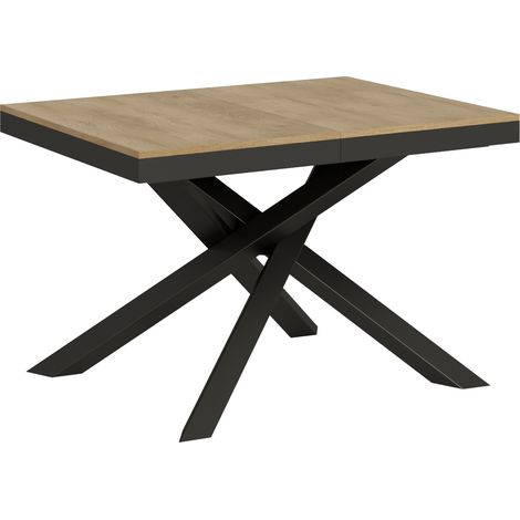 Tavolo allungabile 120/224x90 cm Volantis Evolution quercia natura telaio e gambe antracite (1/5)