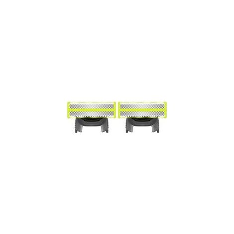 Lot de 2 têtes de rechange compatibles avec Philips OneBlade, , pour les modèles QP2520, QP2620, QP2724 et QP2834, technologie qui épouse les contours, design compact, noir (1/4)