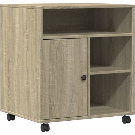 Maison Exclusive - Soporte para impresora con ruedas roble Sonoma