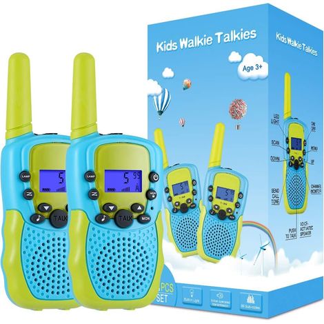 Talkie-walkie vert pour enfants 1 paire, cadeau de Noël pour anniversaire, jeu familial, chasse en plein air (1/5)
