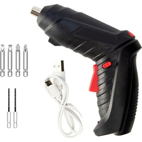 Kit Tournevis Sans Fil 3.6V – Outil Électrique Rechargeable Lithium avec 8 Pièces et Poignée Rotative pour Bricolage (1/5)
