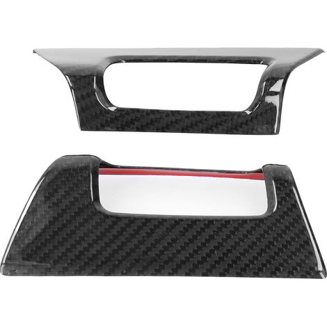 2 pièces de garniture décorative en fibre de carbone pour grille d'aération du tableau de bord, compatible avec Porsche Cayenne 2018-2020 (1/5)