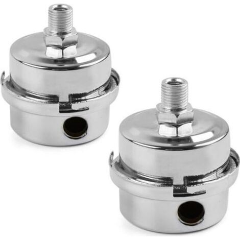 2Pcs Silencieux de Filtre de Compresseur d'Air, filtre à air en métal, filtre d'aspiration silencieux pour Utiliser dans l'Entrée du Compresseur d'Air et Bloquer la Poussière Réduire le Noise - 16 mm