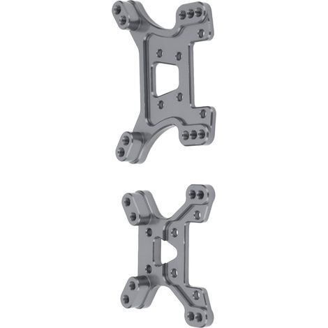 supports d'amortisseurs avant et arrière en alliage d'aluminium pour voitures RC LC RACING 1/14 WLtoys 144001 124018 124019 (Titanium) (1/5)