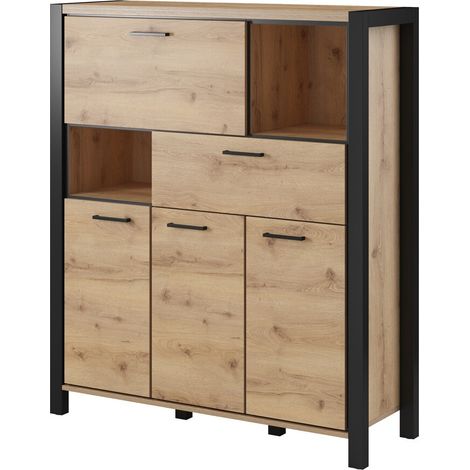 Cómoda Temire 108 , Con cajones y puertas, Número de cajones: 0, 140x120x41cm (1/4)