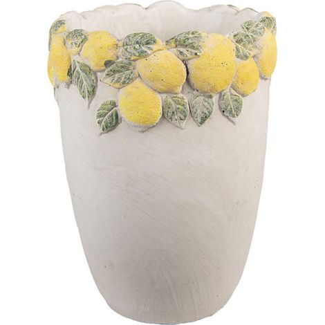 Vase céramique aux citrons 17x23cm