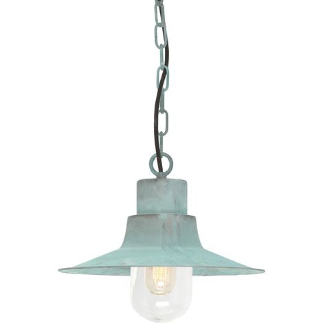 Elstead Sheldon - 1 Leichte Deckenleuchte für den Außenbereich Verdigris IP44, E27 (1/3)