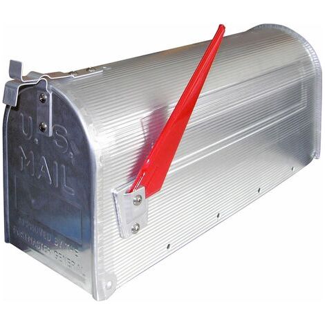 Amerikanischer Briefkasten American Mailbox Zeitungsrolle Postkasten Alu silber (1/3)