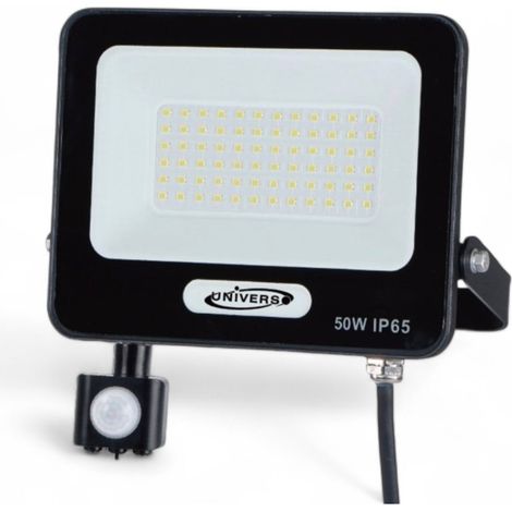 Faro LED da Esterno 50W con Sensore di Movimento PIR IP65 Luce Fredda 6500K Proiettore LED 4600 Lumen Fascio 120° per Giardino Cortile Garage (1/2)