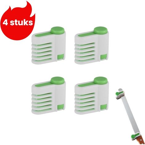 Lot de 4 moules et trancheuses à pain pour couper les toasts et séparer les tranches de pain couleur verte (1/5)