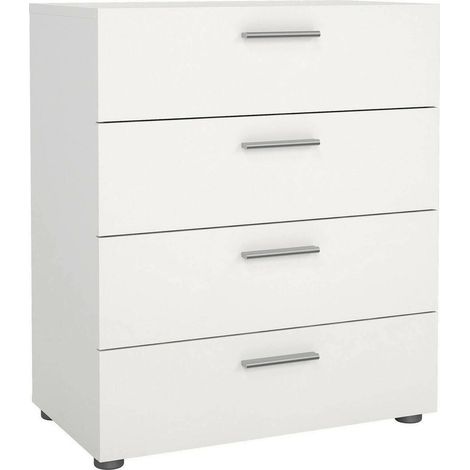Dmora - Cassettiera Aramis, Settimino multiuso, Comò camera da letto, Mobile con cassetti, 70x40 h82 cm, Bianco