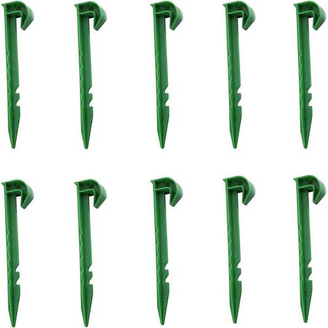 Set di 10 picchetti per il fissaggio di reti – supporto per serra – anti-insetti – accessori da giardino