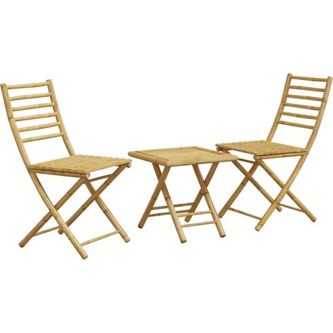 Maison Exclusive - 3-tlg. Bistro-Set Bambus (1/5)