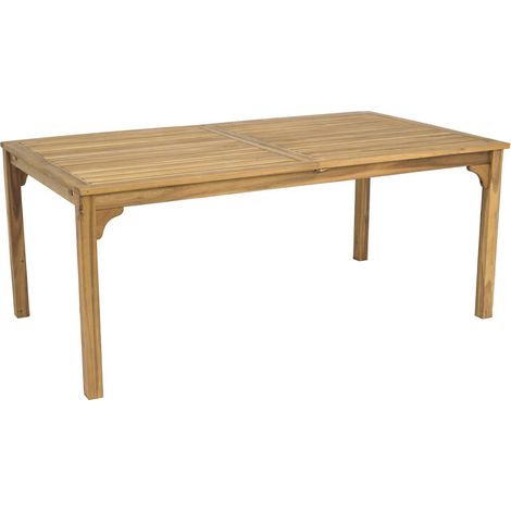 Ausziehbarer Gartentisch aus Holz 180/240 cm "Valladolid" - 6 bis 10 Plätze - Braun