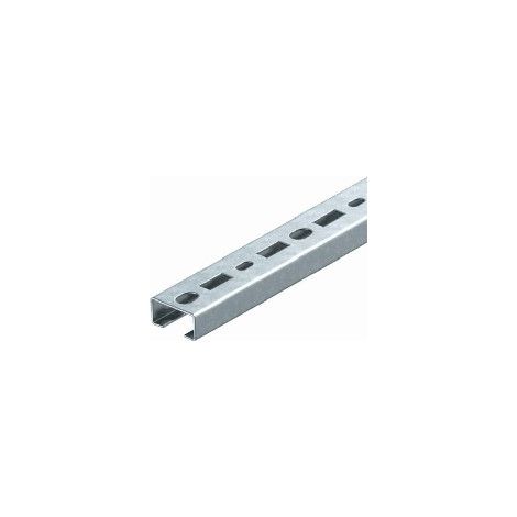 OBO Bettermann Profilschiene gelocht, Schlitzweite 17mm 2000x35x18 Stahl bandverzinkt, 2 Meter, 1104500