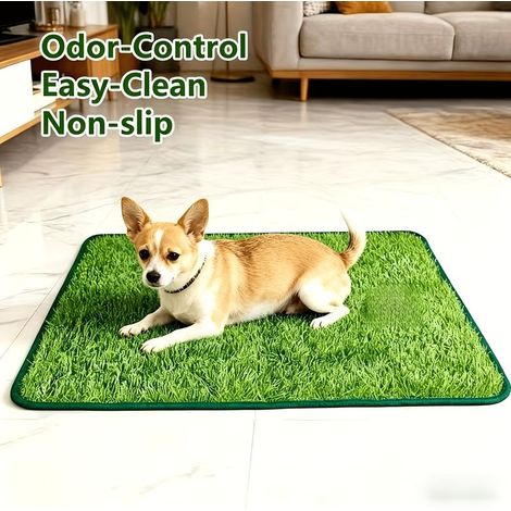[Alfombra de césped lavable para perros] Alfombra de césped lavable grande para perros - 4636cm Reutilizable, césped artificial sin olor para entrenamiento de mascotas, almohadilla de orina fácil de l (1/5)