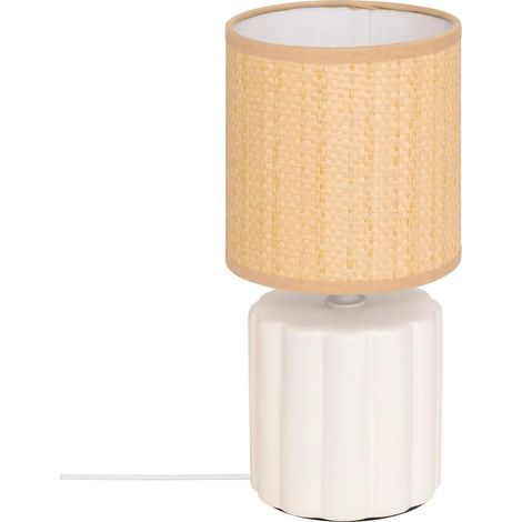 Lampe à Poser en Céramique "Tylia" 26cm Blanc (1/3)