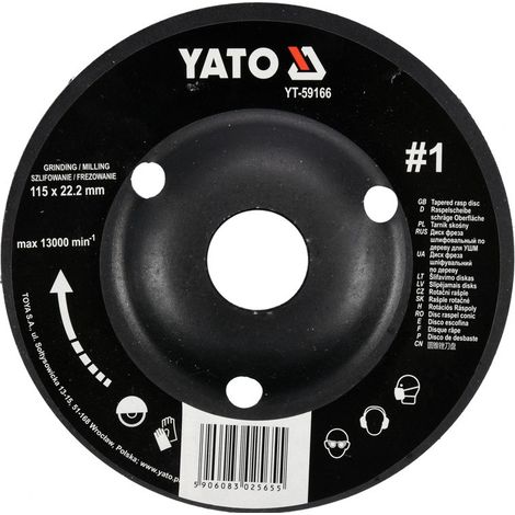 Yato - Disco abrasivo professionale per smerigliatrice angolare, 115 mm, 125 mm, 115 mm (1/5)