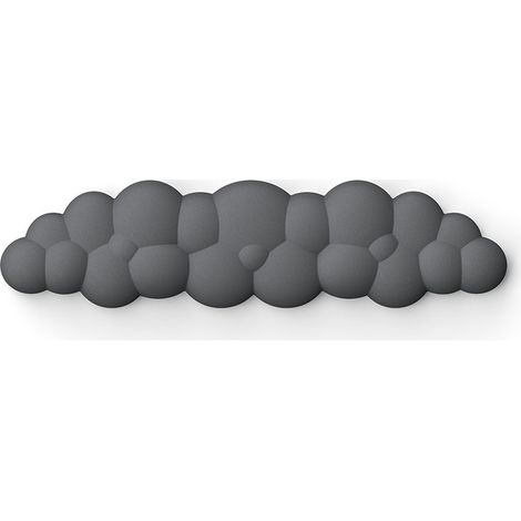 1 Repose-poignets pour clavier en forme de nuage - Mousse à mémoire PU haute densité, base antidérapante, ergonomique pour maison, bureau, jeu gris (1/5)