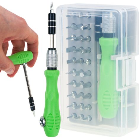 Juego de destornilladores de precisión TG80289 de 32 piezas con puntas magnéticas (1/5)