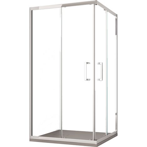 Box doccia due lati apertura scorrevole trasparente h195 6mm anticalcare adry, seleziona misura 75x90 (1/5)