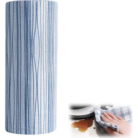 Chiffon Microfibre - 30 cm x 30 cm - Non Tissé Réutilisable - Essuie Tout Cuisine Ménage - 40 Pièces Par Rouleau (1/5)