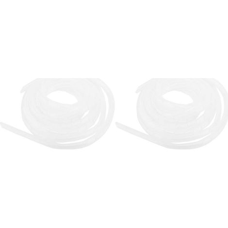 2er-Pack Drahtschutzspirale aus PP, Kabelschutzzubehör, Drahtschutzschlauch, weiß, 14 mm