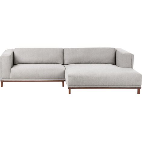 Corner Sofa 4 Seater VENG Fabric Grey Left Hand