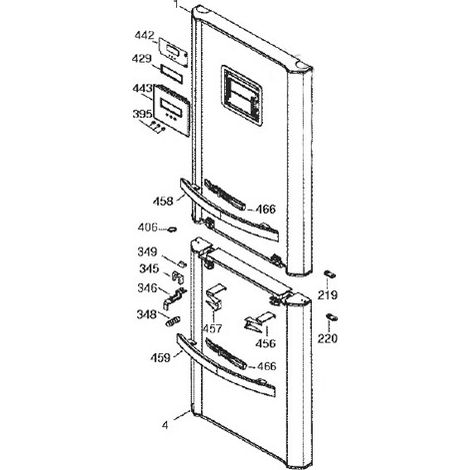 PORTE REFRIGERATEUR REP 1 pour REFRIGERATEUR THOMSON - 41X0982