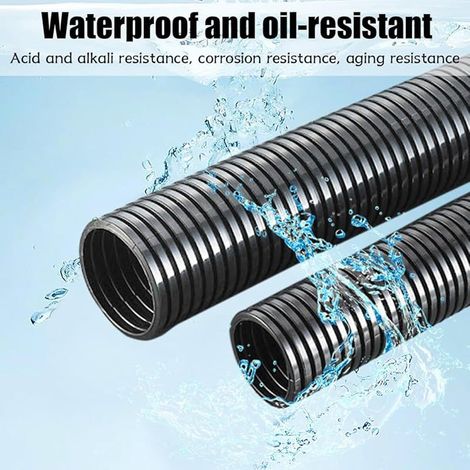 Tuyau Ondulé Pour La Protection Des Câbles électriques, Tuyau Flexible Ondulé Pour Câblage électrique Voiture, 5m Tuyau Flexible Ondulé, Pour Le Jardin, Voiture Et Le Bureau(10x13mm) (1/4)