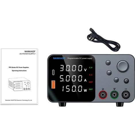 Alimentation de laboratoire, chargement USB-A et Type-C, sortie réglable, TPS305 30V 5A (1/2)