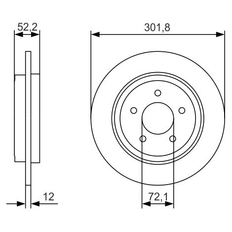 Lot de 2 Disques de frein Bosch 0 986 479 A53 FORD 4513092 4659167 4753054 (1/2)