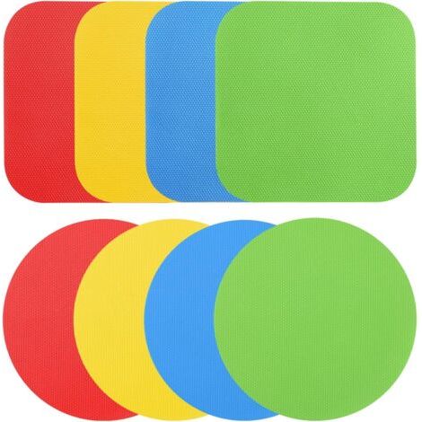 Lot de 8 coussinets de préhension en caoutchouc pour bocaux, multifonctions, pour ouvrir les bocaux, dessous de verre de cuisine, pour personnes âgées, enfants, femmes et mains faibles (1/5)