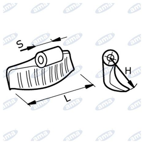 Hammerschlagbolzen 185x65x20,5 R88 07397
