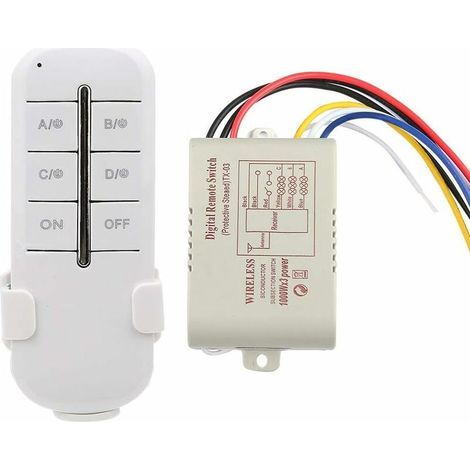 3-Wege-Funkfernbedienung Ein/Aus, AC 180–240 V, 1000 W, Funkempfänger für Lampen (MR703), Stecker (1/5)