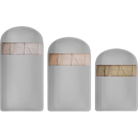 Housse Protectrice Pour Vêtements De Placard Organisateur De Penderie Transparent Gain De Place,3 Pièces Housses Souples Gain De Place Pour Manteaux Vestes Duvets Hôtel Dortoir (1/5)