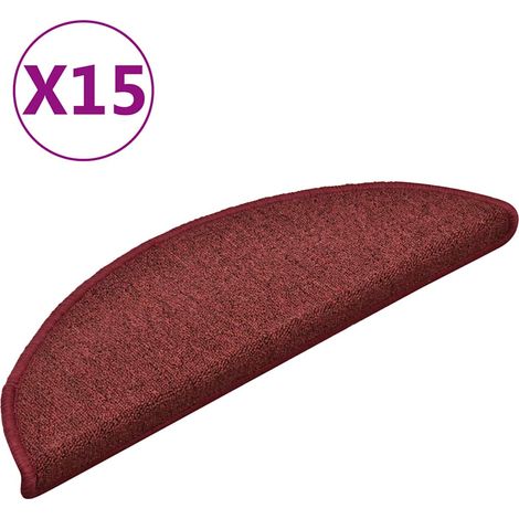 Maison Exclusive - Stufenmatten 15 Stk. 56x17x3 cm Bordeaux Halbr (1/5)
