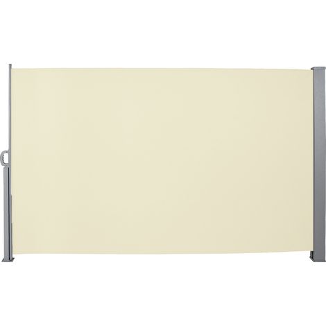 SWANEW Tende da sole laterali estensibili 160x300 cm Privacy protezione del vento protezione solare rullo laterale aluminio cieco beige (1/5)