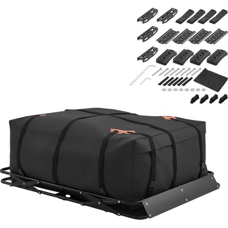Porte-bagages toit voiture, 1295 x 914 x 102 mm, panier rigide pliable, charge 90,72 kg, installation facile, universel SUV et pick-up. (1/5)