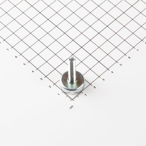 Magna-C Ferrit Flachgreifer Ø20x6mm mit Gewindezapfen
