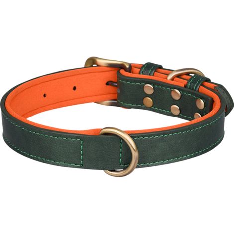 Collier Pour Chien - Cuir PU Motif Crocodile - Plaque D'identification Personnalisable - Pour Chiens Petits À Moyens - 1 Pièce (1/5)