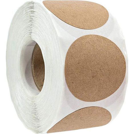 Étiquettes autocollantes rondes en papier Kraft, 500 pièces, pour sac de cuisson. (1/5)