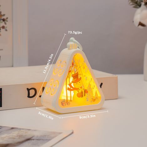 Décorations de Noël, veilleuse vintage, cadeau lumineux, décoration de vitrine, ornement de bureau, lampe bougie imprimée(Y123) (1/5)